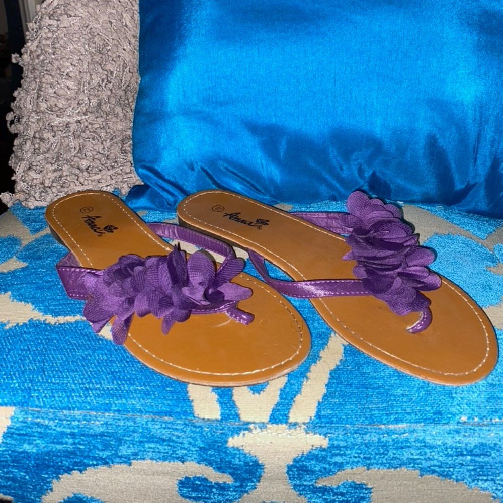 Purple Flower Sandals